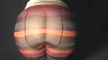 Fat ass in tights