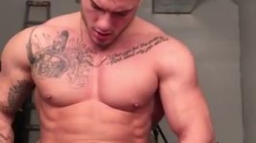 He's jerking off for you