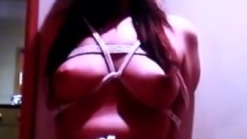 Gagged and bound Asian teen