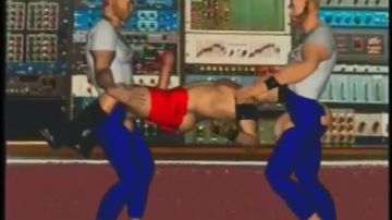 Animated big guys seducing this guy for fucking