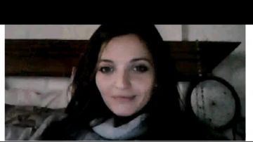 Hot babe plays on camera
