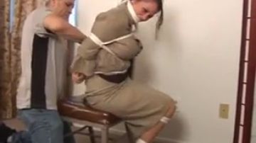 Teacher tied up, gagged and fucked