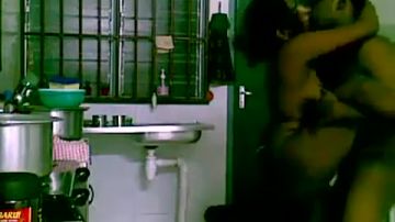 Young Sri Lankan skank getting banged in the kitchen