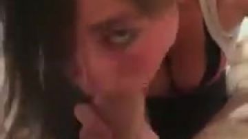 Hot blowjob makes him cum huge