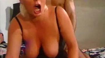 Horny blonde with big tits goes for a wild ride