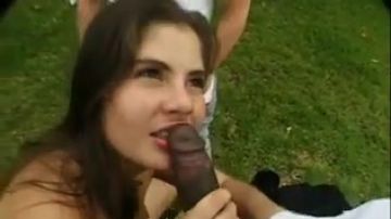 Brunette gets a bbc